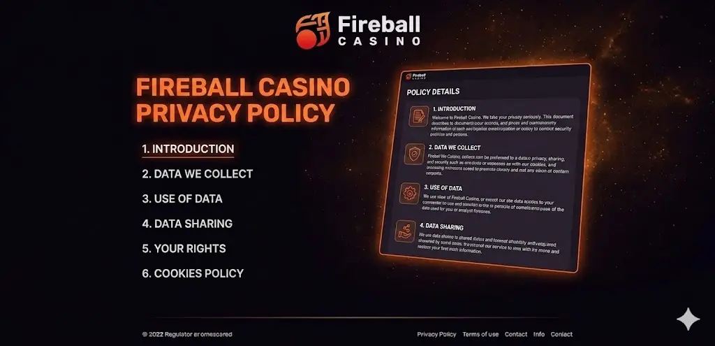 Fireball Casino adatvédelem