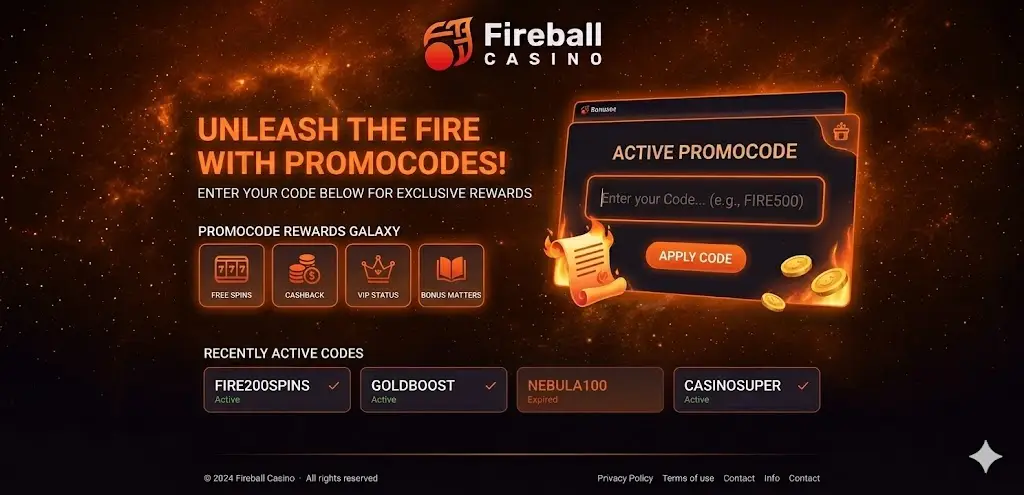 Fireball Casino promókód